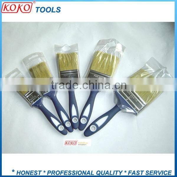 plastic handle plastic ferrule pure natural bristles BBQ brush