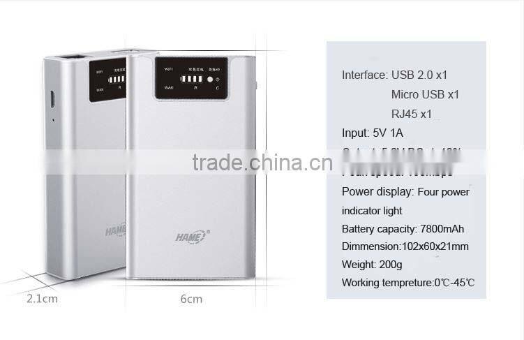 Broadband wireless N wifi router with battery