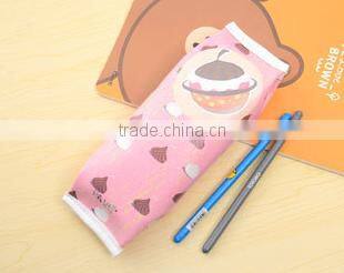 Wholesale PU leather pencil case with cookie printing