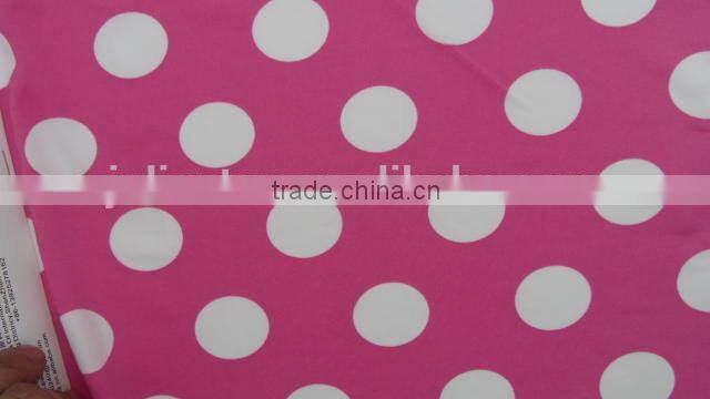 african lace fabrics denim white dot on rose red poly milk fiber fabric Spandex Fabric 4way strentch