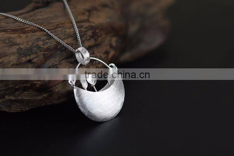 2016 Cute Plants 925 Sterling Silver Pendant for Women Silver Necklace Jewelry