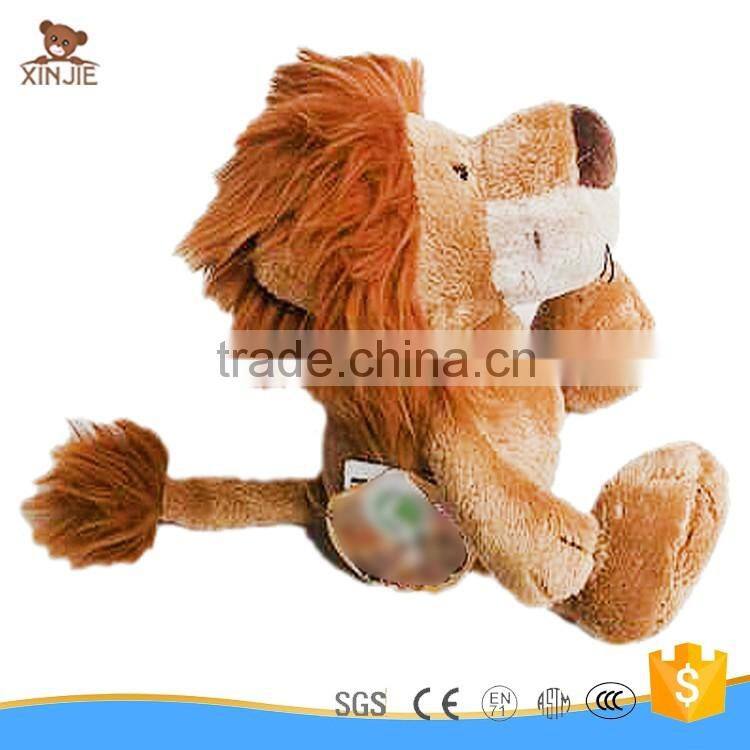 customize plush stuffed brown lion soft toy with t-shirt