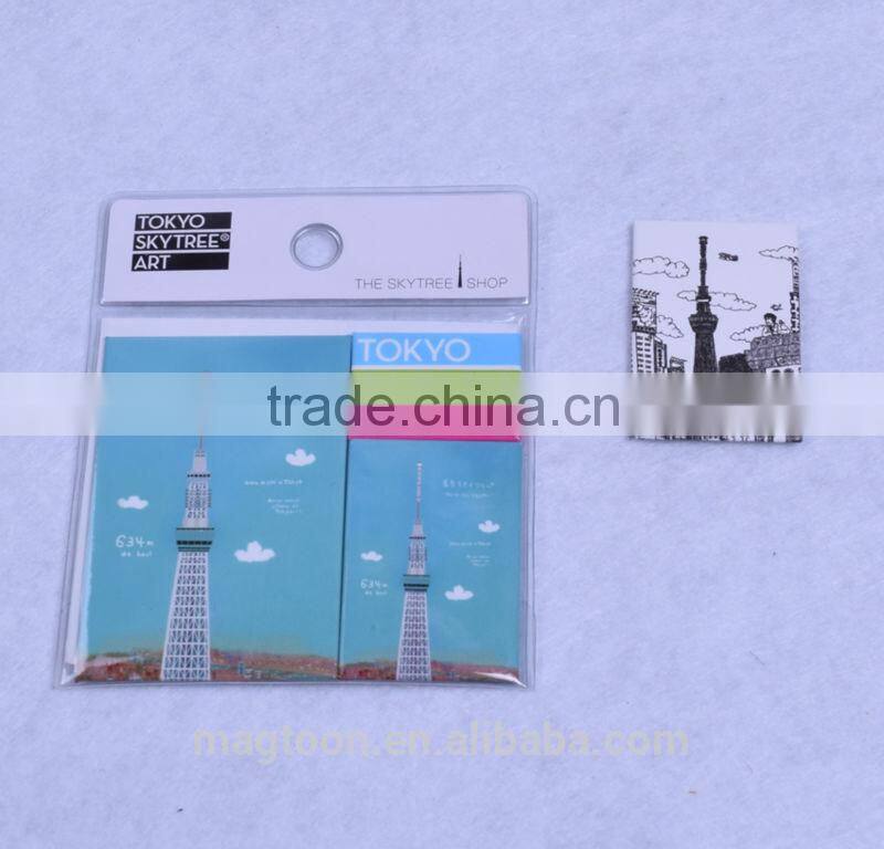 fashionable 3D cute house design wooden fridge magnet wholsaler