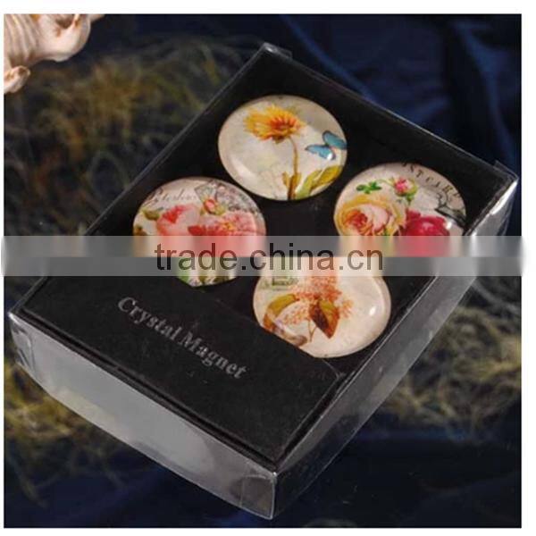 Beautiful customized dome glass crystal portugal souvenir fridge magnet