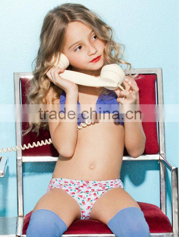 Sweet 2013 hot selling cartoon kids two piece swimwear