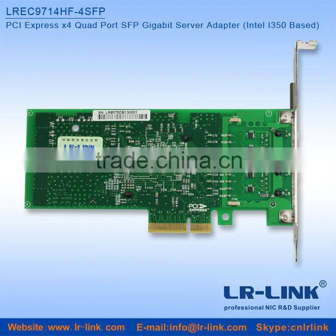 LR-LINK LREC9714HF-4SFP Intel I350 PCI Express x4 4 Port SFP Gigabit Server LAN Card