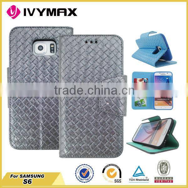 Fashion Popular universal tpu card hold cell phone case for S6