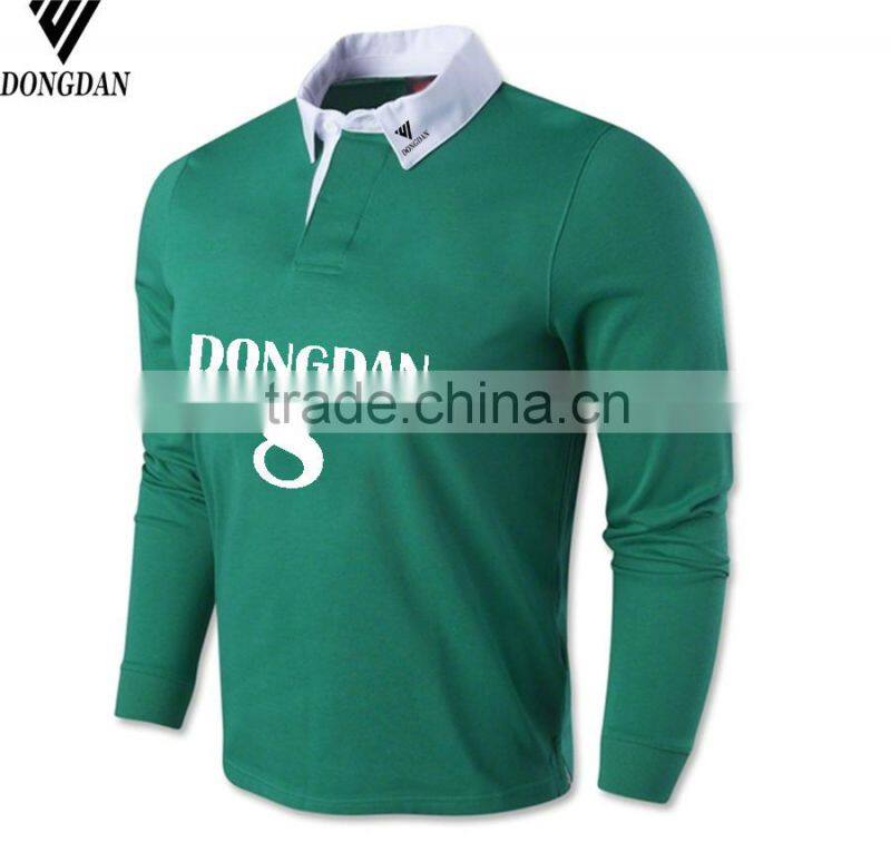 Cotton wholesale rugby wear jersey shirt for men with low price