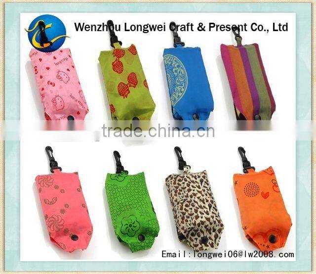 customized recyclable folding shopping bag with wheels