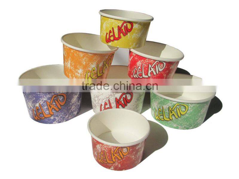 230ml plastic ice cream bowl disposable printed cup