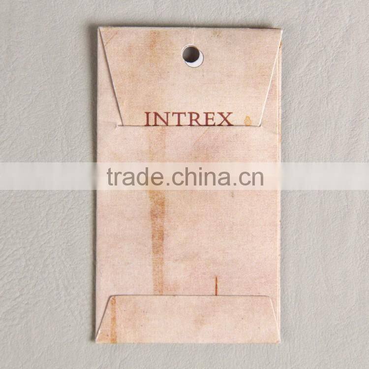 Special Kraft paper package bag with button closure for men 's lounge coat