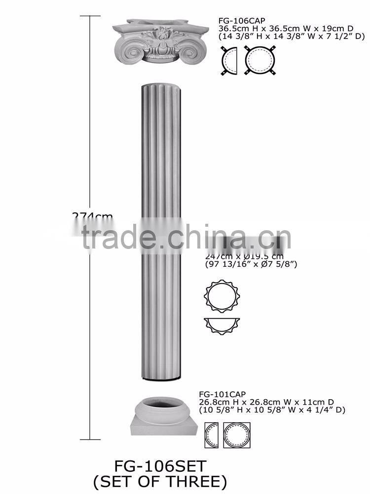 2016 High Quality Good price beautiful polyurethane Roman Corinthian Columns