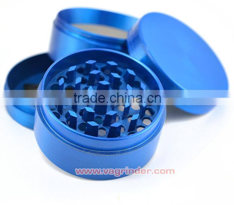 VA Grinder Import Export Zinc Clear Top CNC Custom Herb Grinder