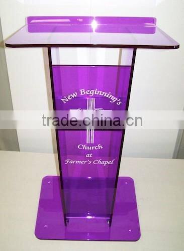 detachable modern wholesale customized cheap acrylic podium/acrylic pulpit/acrylic lectern stand shenzhen factory