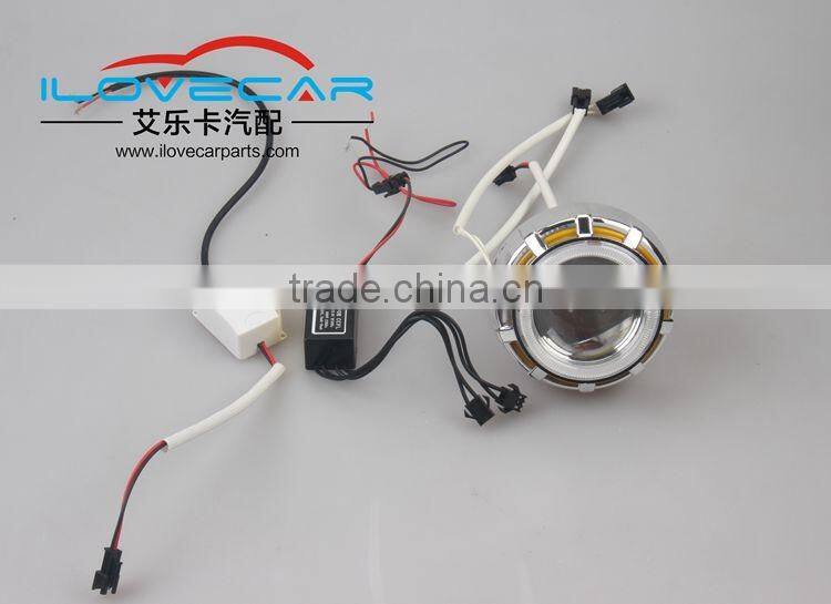Top quality motorbike accessories, Led motorbike projector lens with double angel eyes for SUZUKI