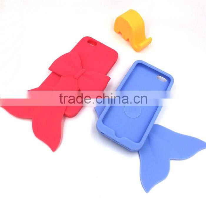 The little mermaid tail Newest cute style universal silicone phone case for iphone, Beauty custom universal silicone phone case