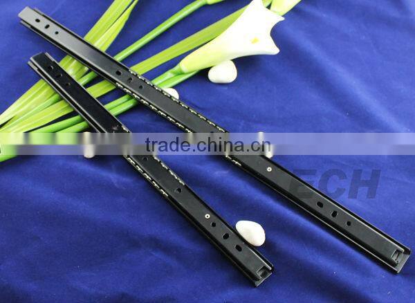 DSE-8561 2 fold steel black metal drawer slide rail