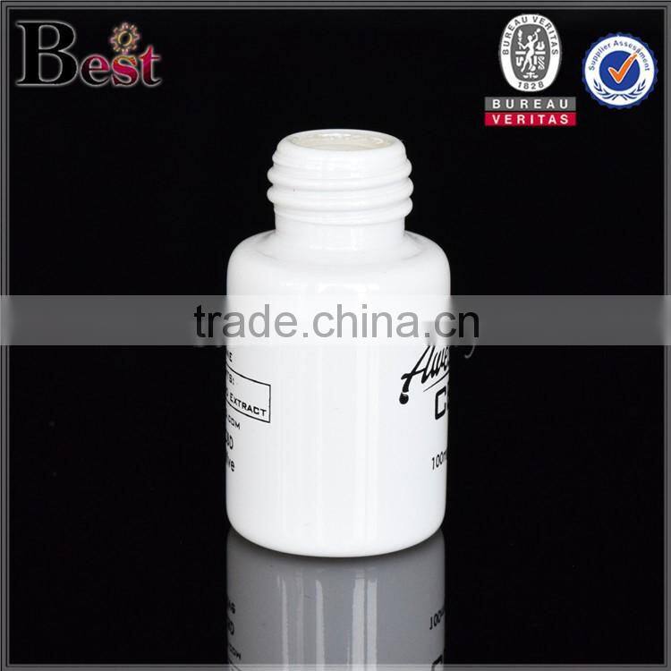 7ml high quality special white glass round serum dropper bottle childproof top