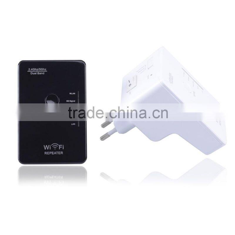 Wholesale Alibaba New Design Wireless 2.4GHz/5GHz Dual Band WIFI Signal Repeater Booster WiFi Router 300Mbps Wi Fi Adapter
