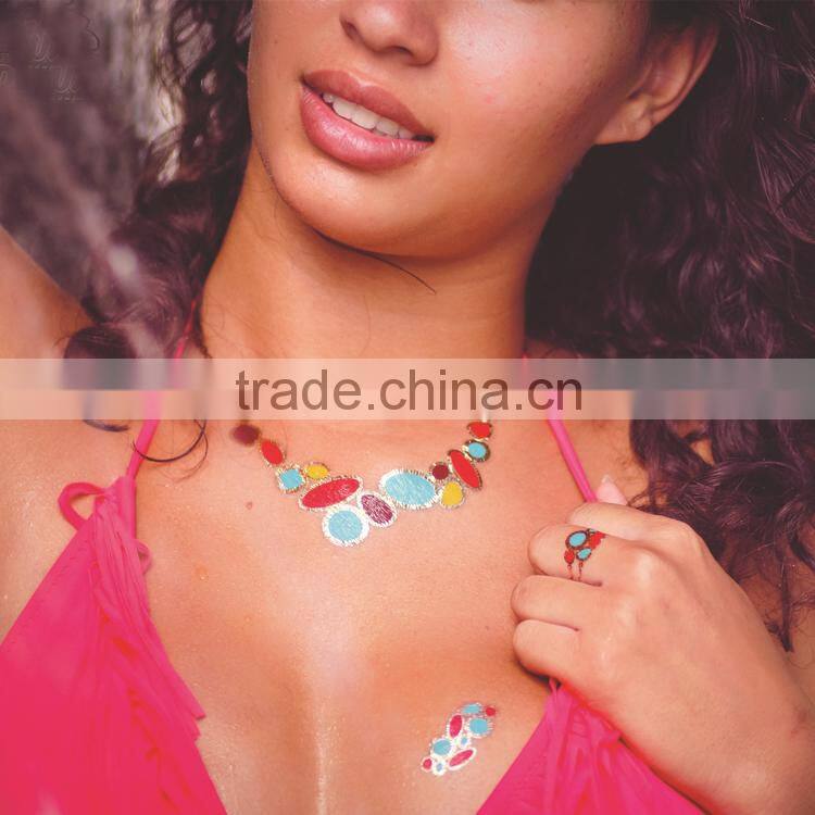 2016 waterproof temporary tattoo ,wholesale temporary tattoo sticker, Waterproof tattoo sticker in gold