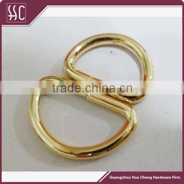 Zinc alloy metal plated D ring ,metal buckle D ring for bag