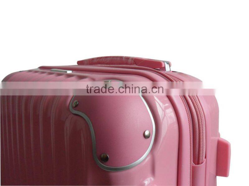 2104new type pure PC luggage trolley case,pink trolley luggage 20,24,28