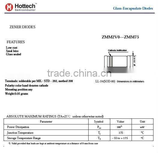 Voltage regulator diodes BZT52C5V6-7-F BZT52C5V6 Zener Diode