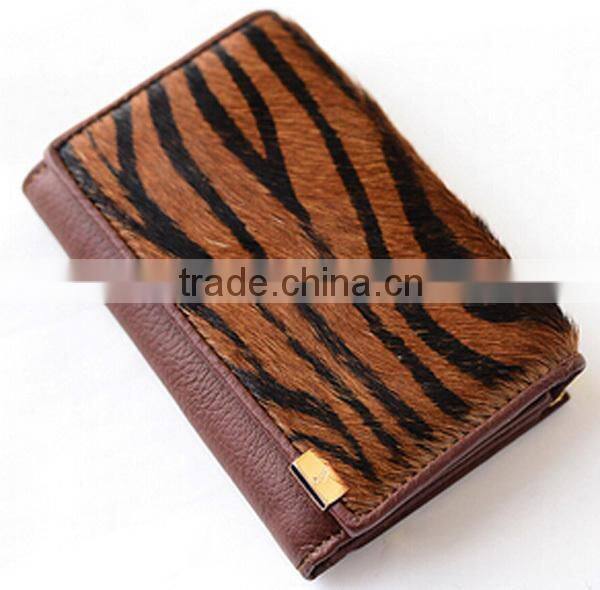 Mini style high quality metal decorative purse bags animal texuted elegant horse fur purse bags