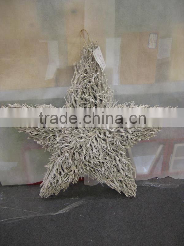 holiday decoration five star wicker Christmas tree decoration