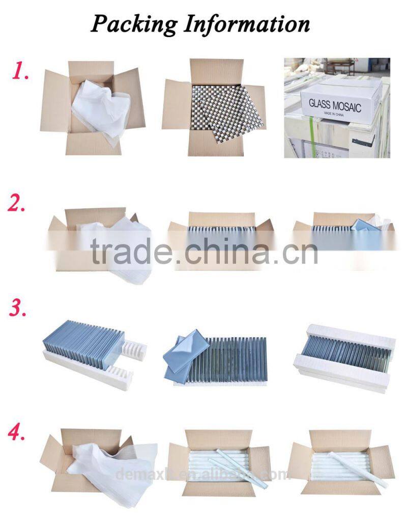 green color bamboo design crystal glass mosaic for swimming pools