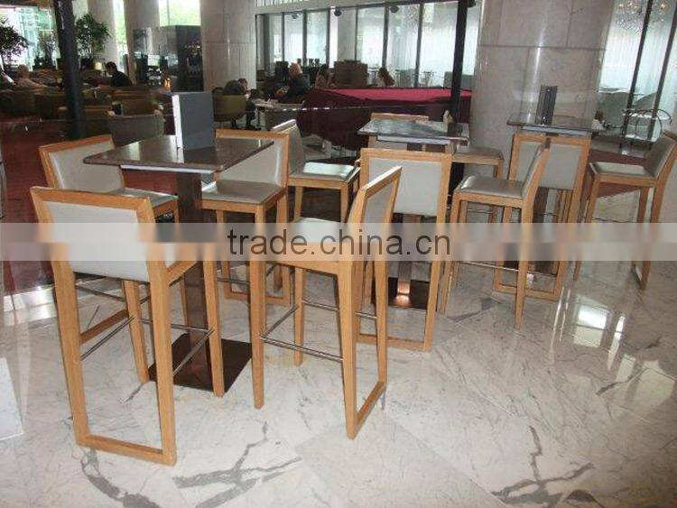 New general style commercial furniture solid wood leg bar stool chair