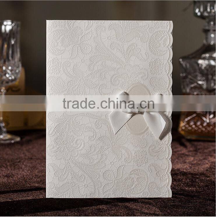 2015 High Quality hard cover wedding invitation card