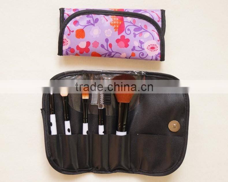 5pcs flower pouch promotional cheap makeup brushes