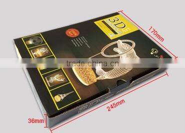 Factory custom colorful led night light with 3d fash function