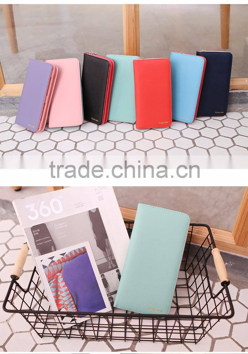 2017 new arrivals brand lady wallet , colorful and fashion multifunction pu leather women wallet with 72 card slots .