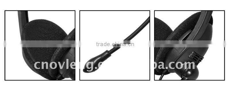 1.8m cable 3.5mm jack computer headphone chatting headphone