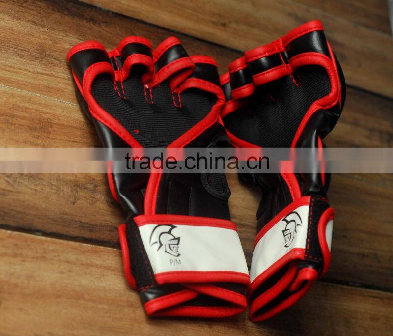 2016 new style high quality ufc mma kickboxing gloves half finger mma gloves for training in fashion sports and gym equipment