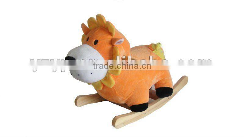 Plush pink elephant cheap rocking horse