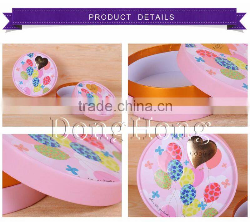 New design Window chocolate box,chocolate round box packaging