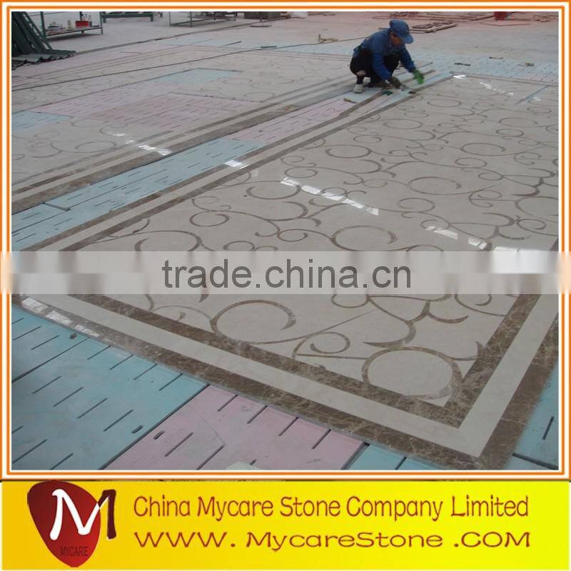 Flooring decor popular design waterjet design marble