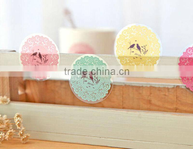 Custom butterfly shape Clearly Removable Transparent PVC lable Sticker