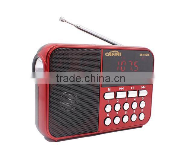 Digital led display USB TF BT player, Cafini digital portable FMradio