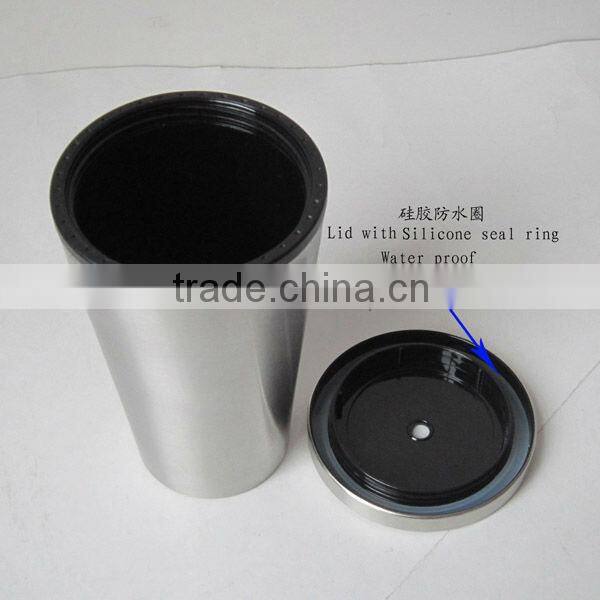 16oz Stainless steel outer plastic starbucks coffee mug with embossed logo