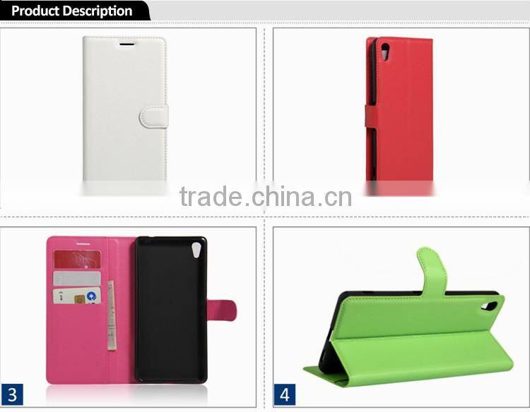 New arrival wallet leather with card slots stand flip case for Sony Xperia C6 Ultra cell phone cover china price
