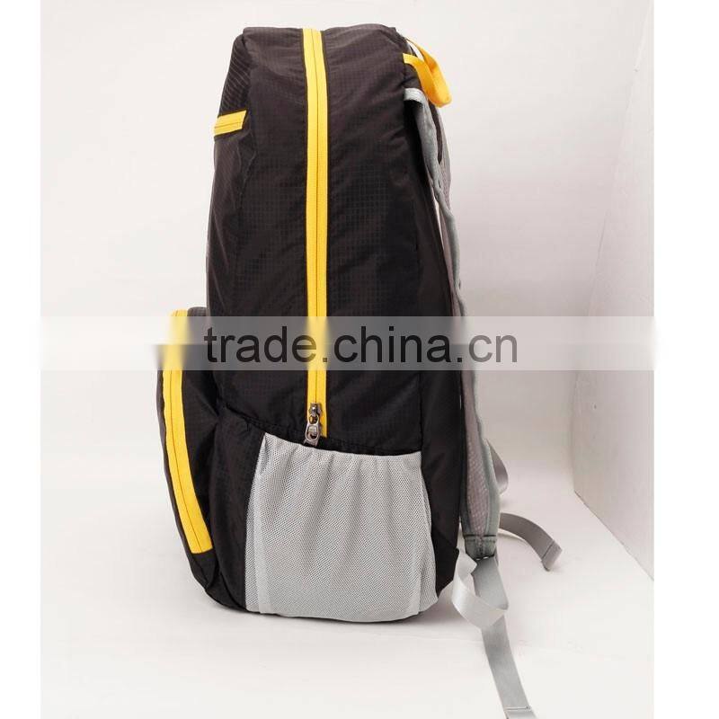 Promotional super Lightweight foldable nylon backpack folding school bag