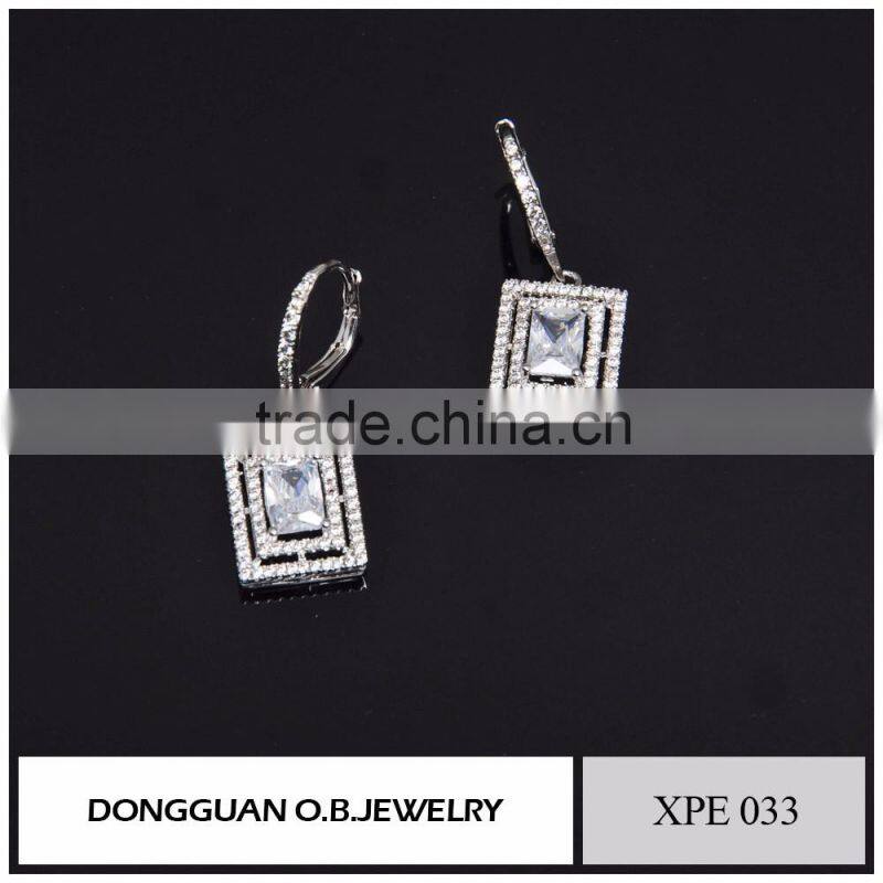 Fashion imitation jewellery/brass earring jewelry hanging stud earrings