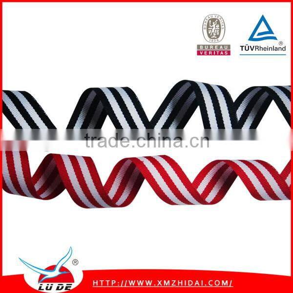 Wholesale ribbon black white stripes for gift packing
