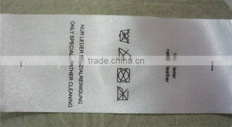 2012 well desinged washable printed lables for garments