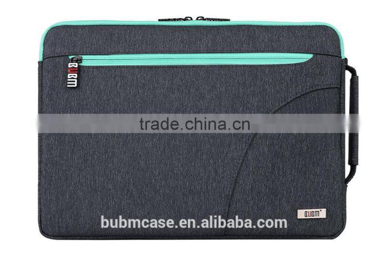 BUBM 2016 Newly design waterproof custom nylon laptop sleeve with pocket