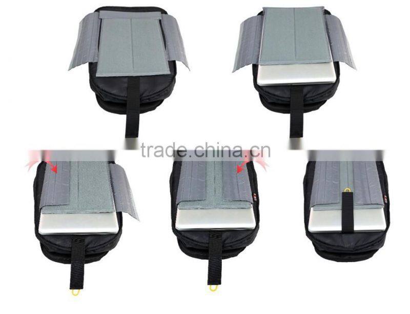 BUBM New arrived black custom nylon removable backpack laptop bags for 15inch